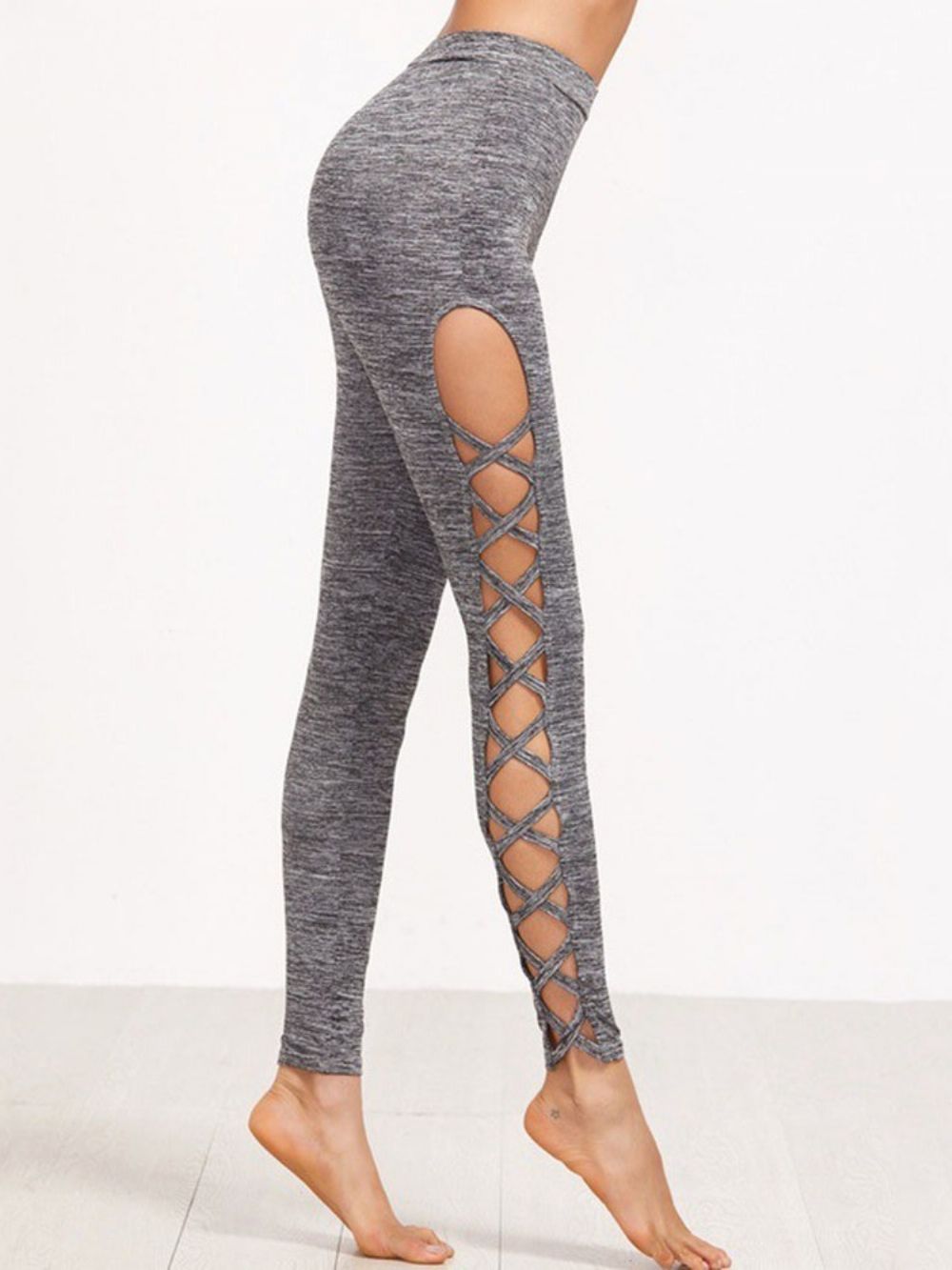 Sneldrogende Enkellange Hardloopbroek Yogabroek Tiktok-Legging Met Hoge Taille