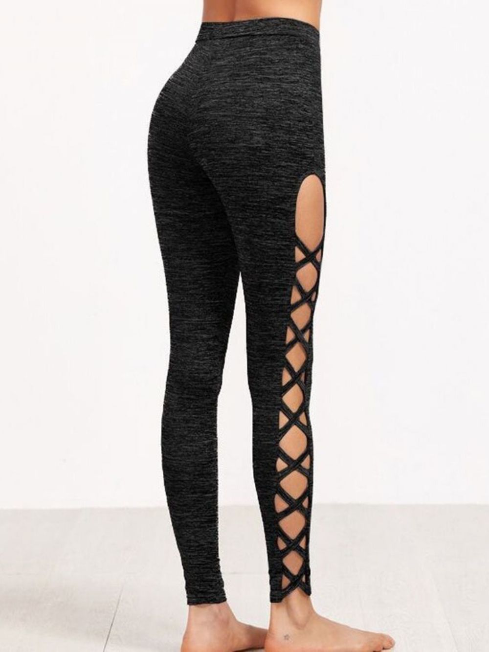 Sneldrogende Enkellange Hardloopbroek Yogabroek Tiktok-Legging Met Hoge Taille