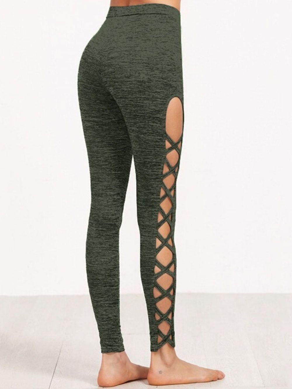 Sneldrogende Enkellange Hardloopbroek Yogabroek Tiktok-Legging Met Hoge Taille