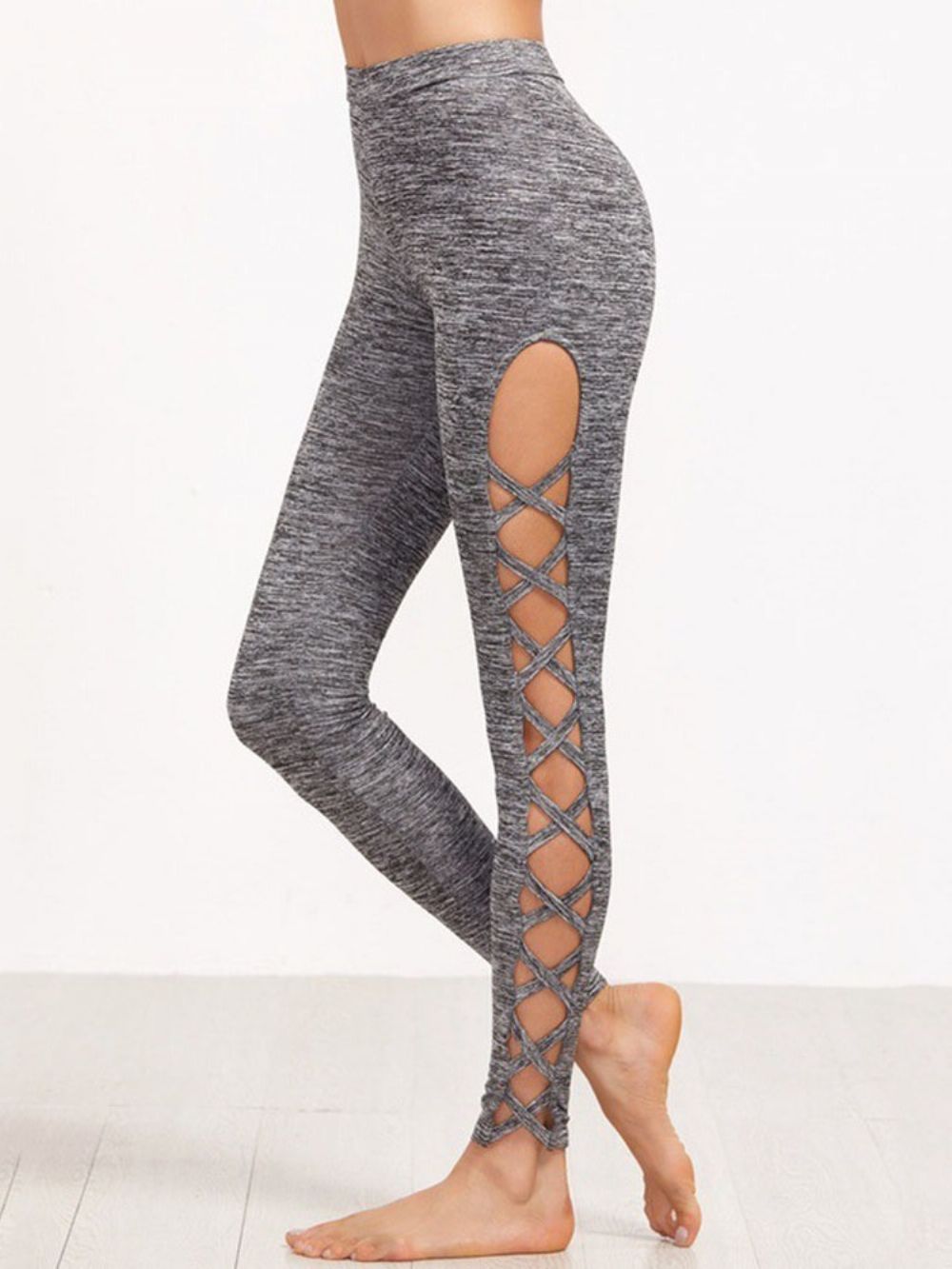 Sneldrogende Enkellange Hardloopbroek Yogabroek Tiktok-Legging Met Hoge Taille