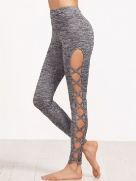 Sneldrogende Enkellange Hardloopbroek Yogabroek Tiktok-Legging Met Hoge Taille