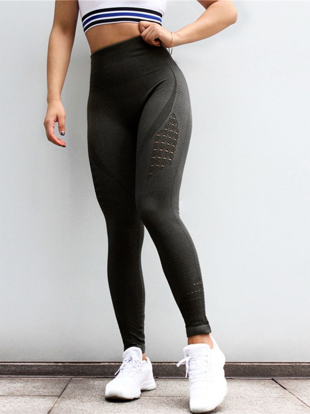 Sneldrogende Nylon Stevige Tennislegging Over De Volledige Lengte Yoga-Legging Met Hoge Taille Tiktok