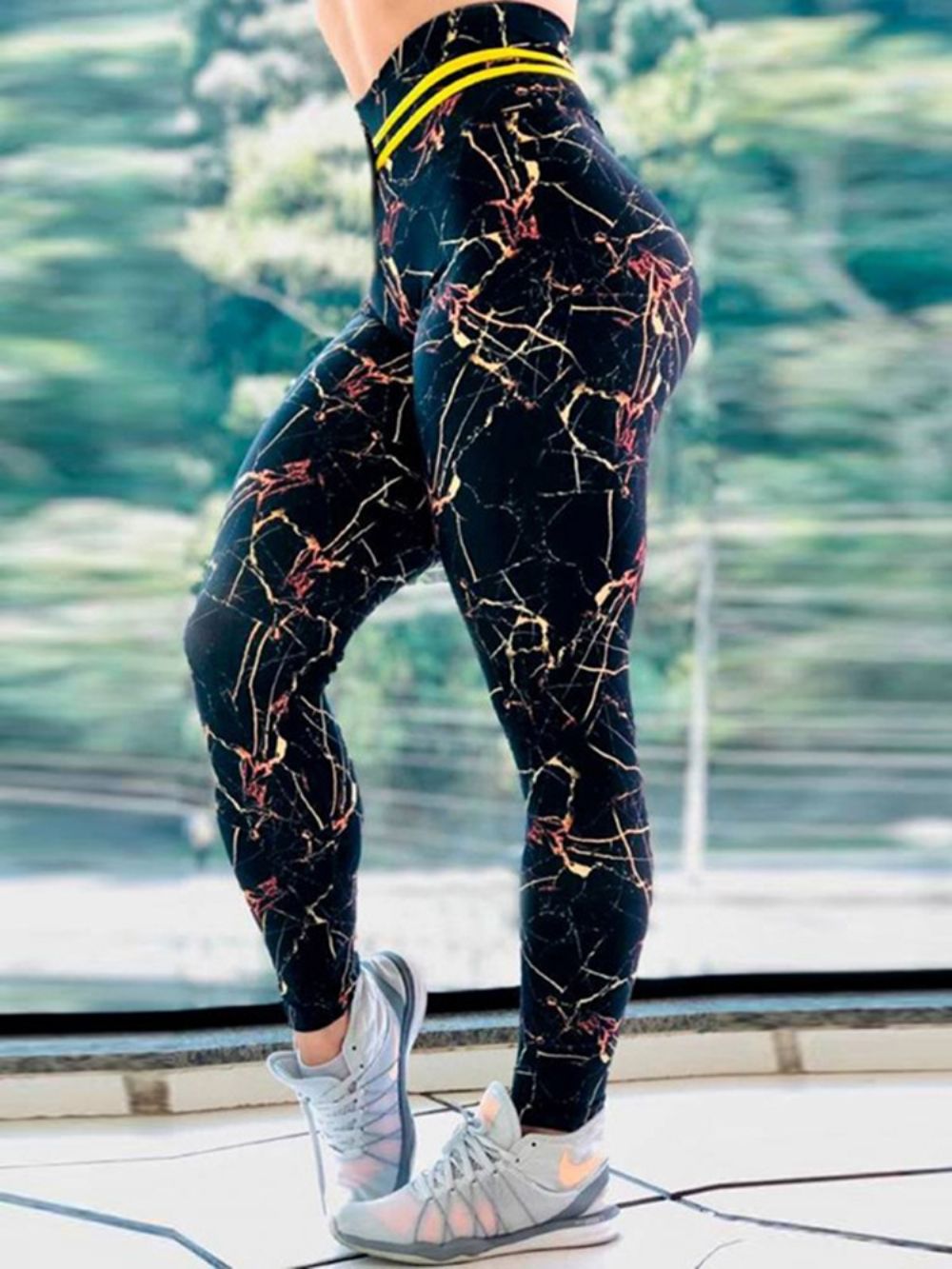 Sneldrogende Print Hoge Taille Dames Leggings Yoga Broek Hoge Taille Tiktok Leggings