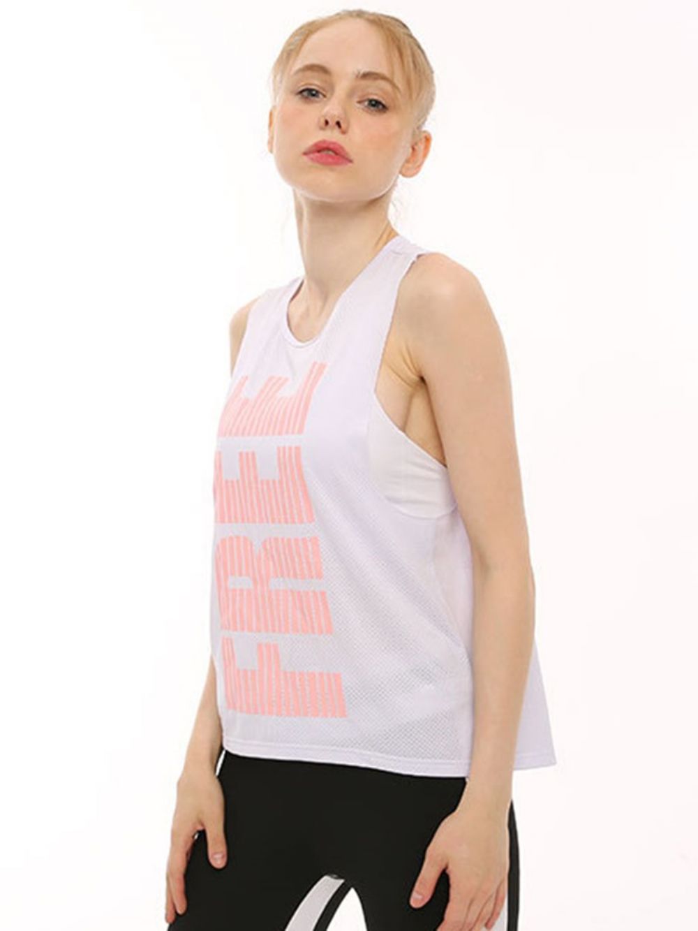 Sneldrogende Yoga-Tanktops Met Letterprint