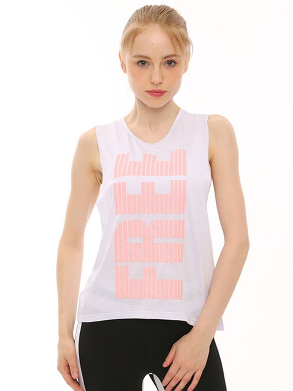 Sneldrogende Yoga-Tanktops Met Letterprint