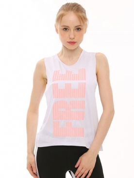 Sneldrogende Yoga-Tanktops Met Letterprint