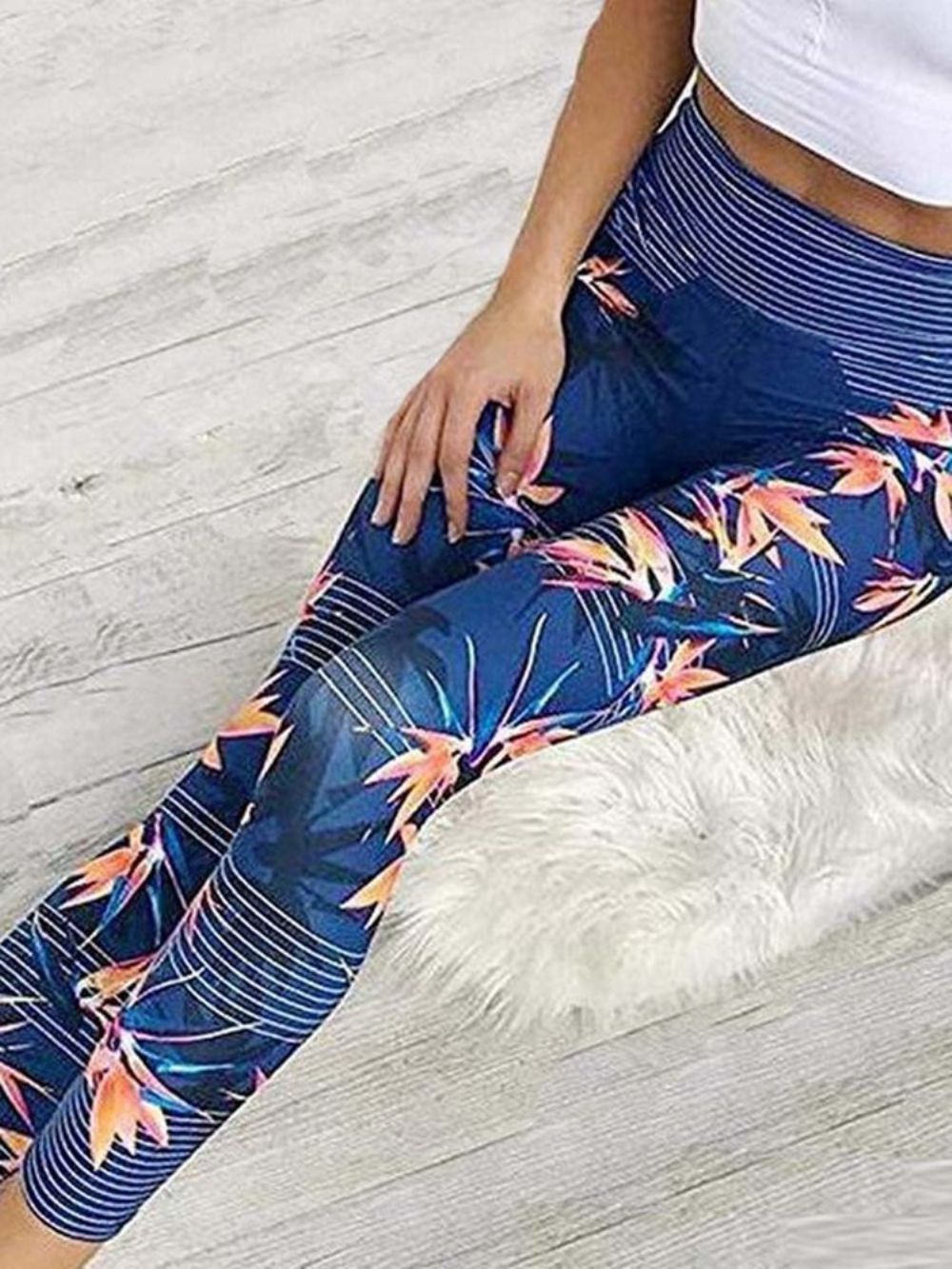 Sportlegging Dames Met Anti-Zweet En Bloemenprint