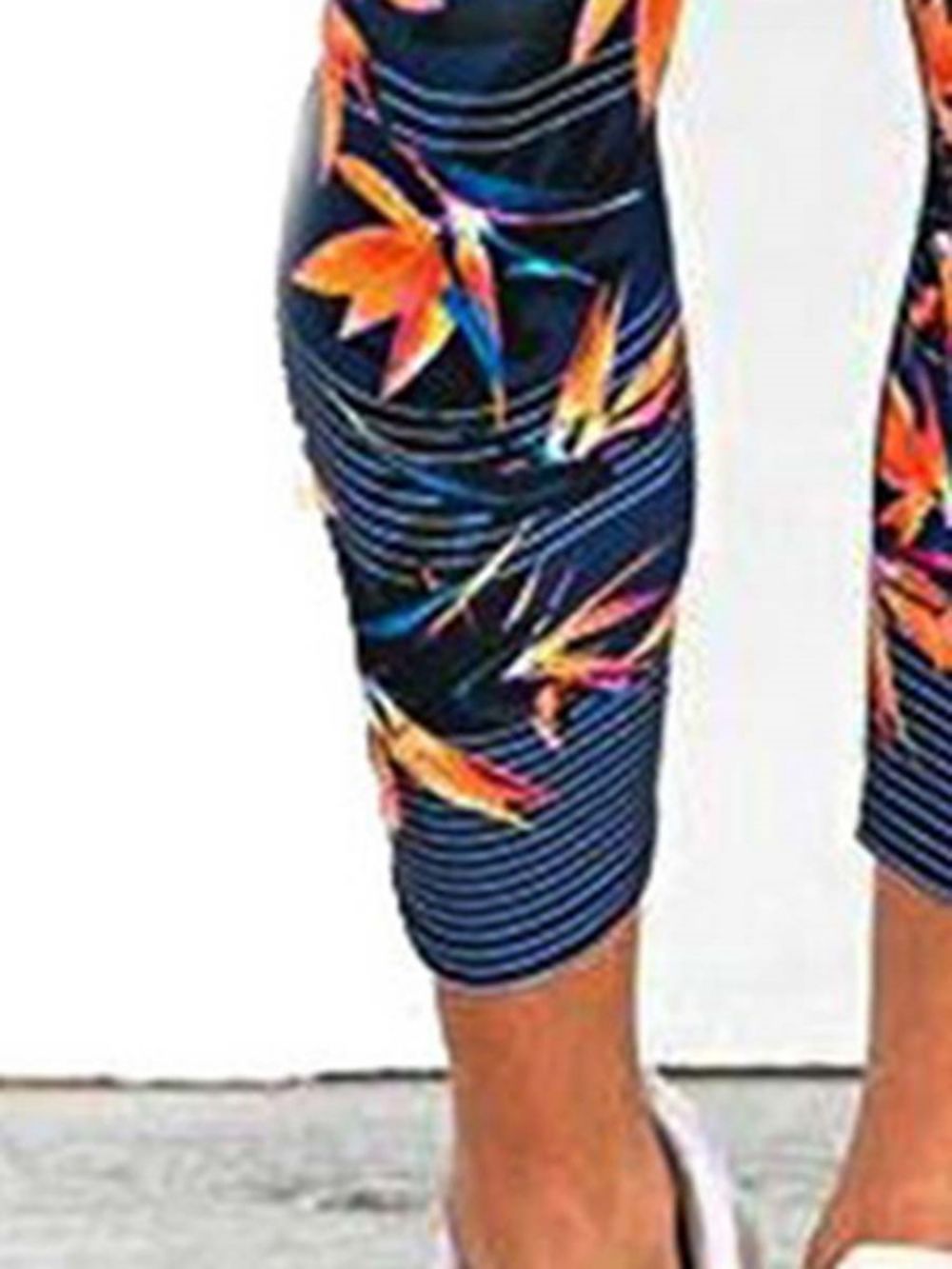 Sportlegging Dames Met Anti-Zweet En Bloemenprint