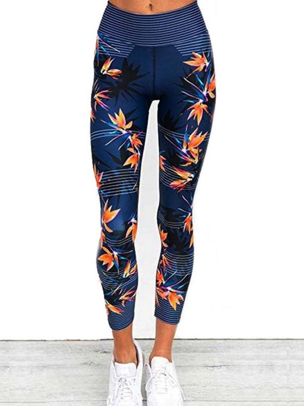 Sportlegging Dames Met Anti-Zweet En Bloemenprint