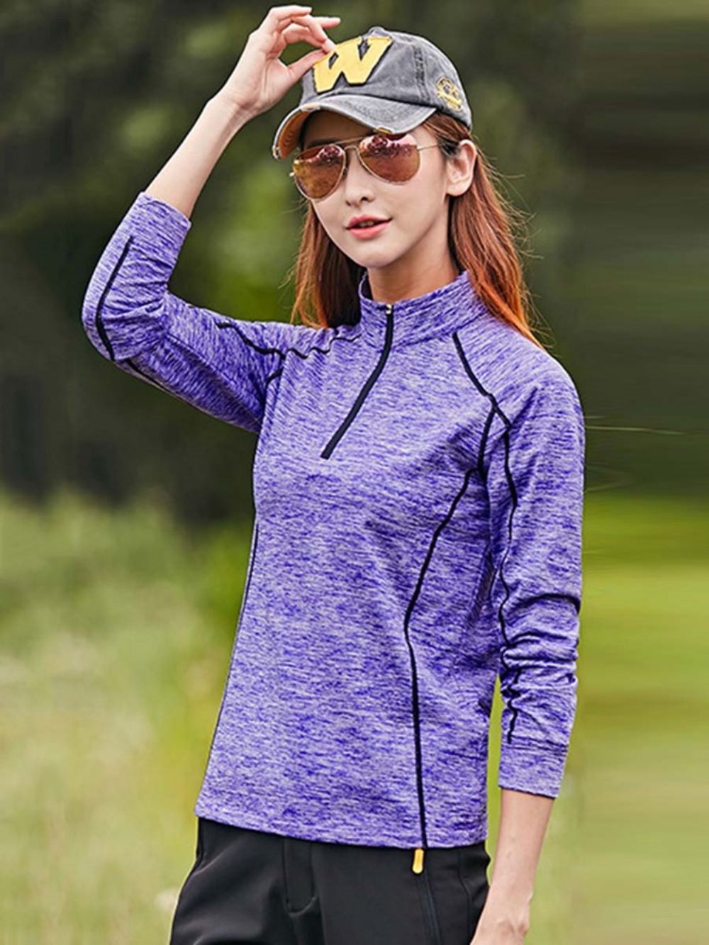 Sporttops Met Onderhoudsvriendelijke Afwerking En Gestreepte Anti-Zweet Pullover Dames