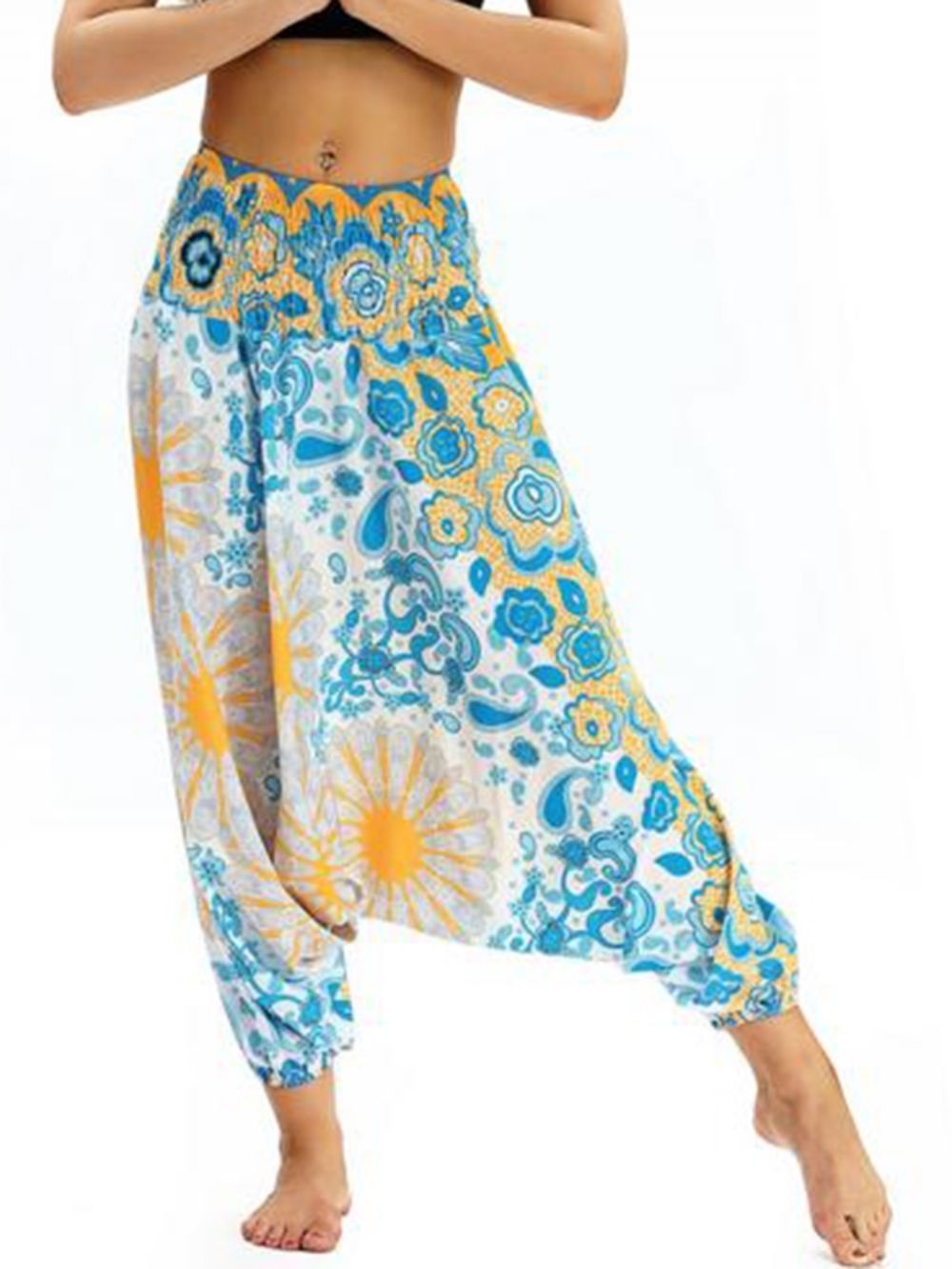 Yoga Harem Joggingbroek Met Boheemse Print