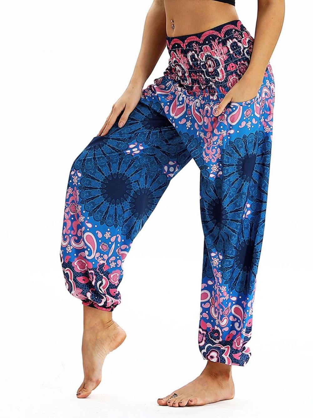 Yoga Harem Joggingbroek Met Boho Print En Elastische Taille