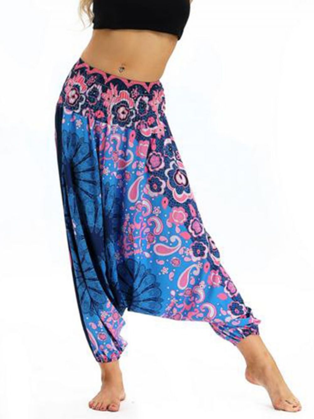 Yoga Harembroek Met Boheemse Print