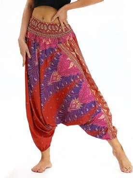 Yoga Harembroek Met Bohemienprint En Elastische Taille