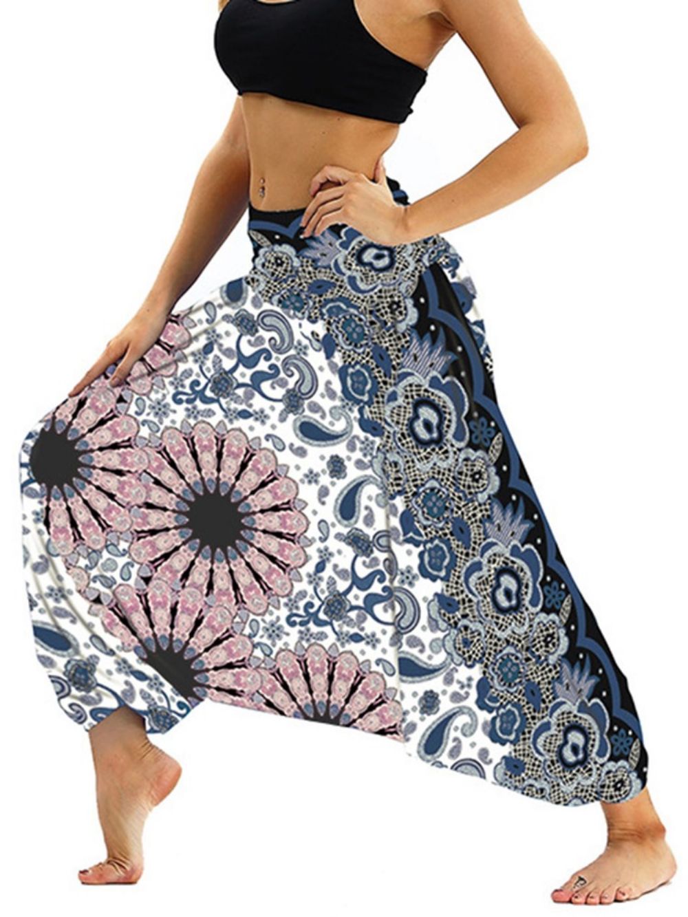 Yoga Harembroek Van Polyester Met Boho-Print Dames