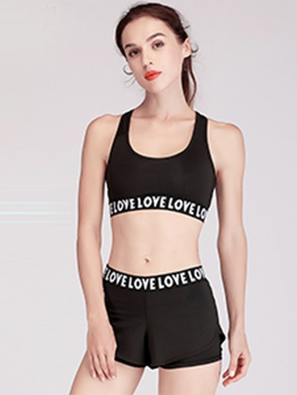 Yoga-Sportsets Met Letterprint