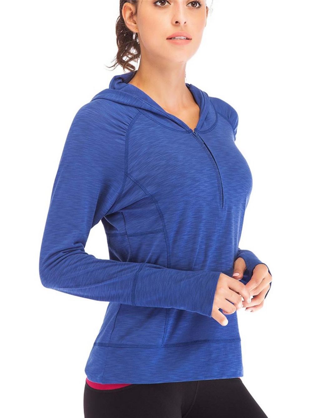 Zakken Effen Katoenblends Anti-Zweet Pullover Sporttops