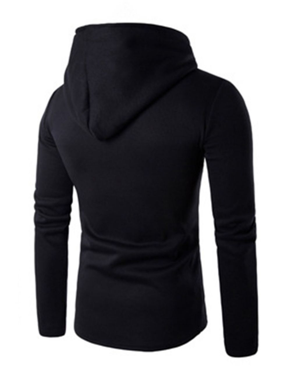 Asymmetrisch Vest Effen Hoodie Met Rits En Capuchon