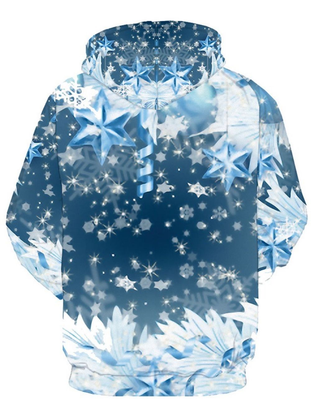 Casual Losse Herenhoodies Met Pulloverprint