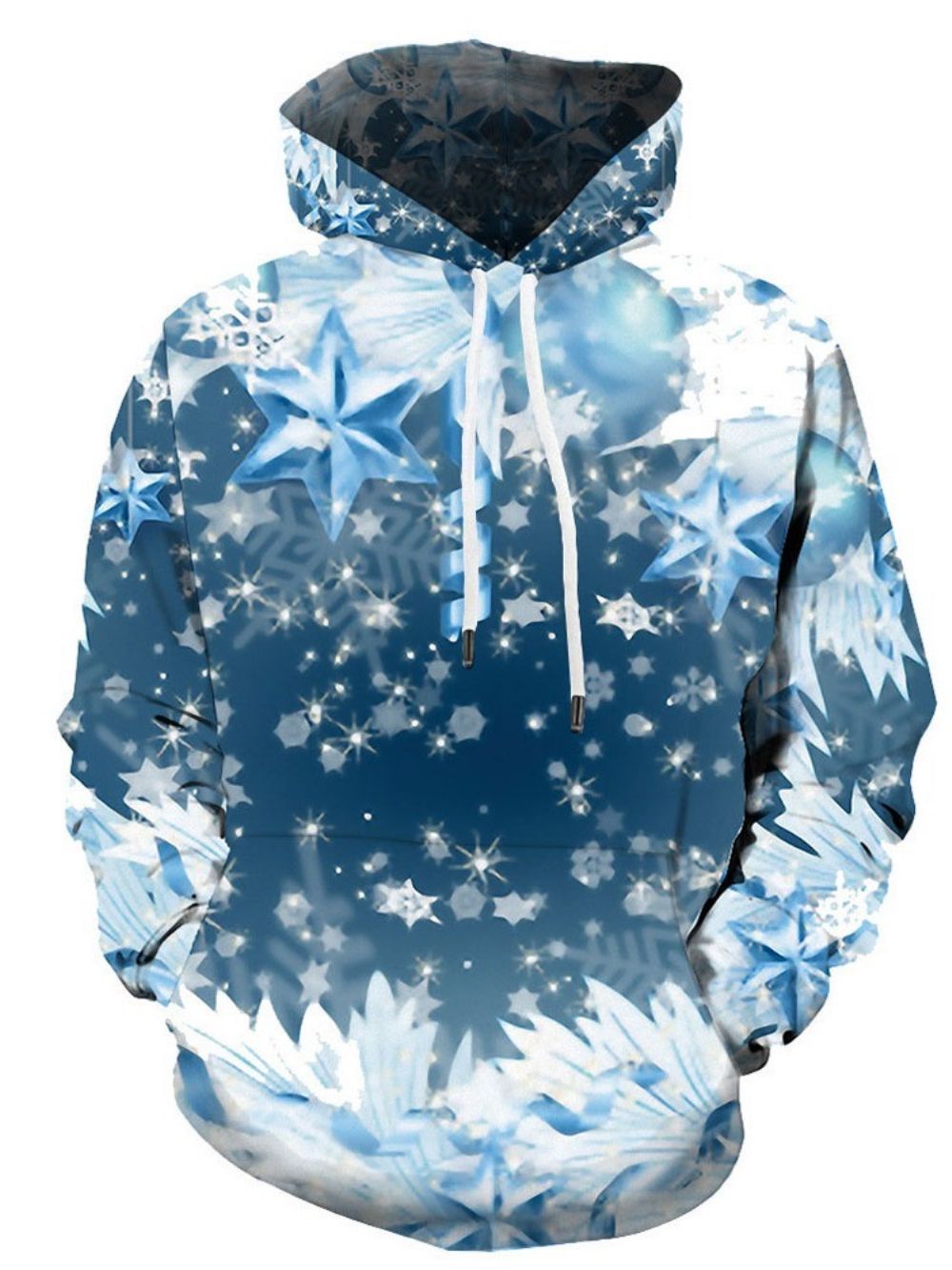 Casual Losse Herenhoodies Met Pulloverprint