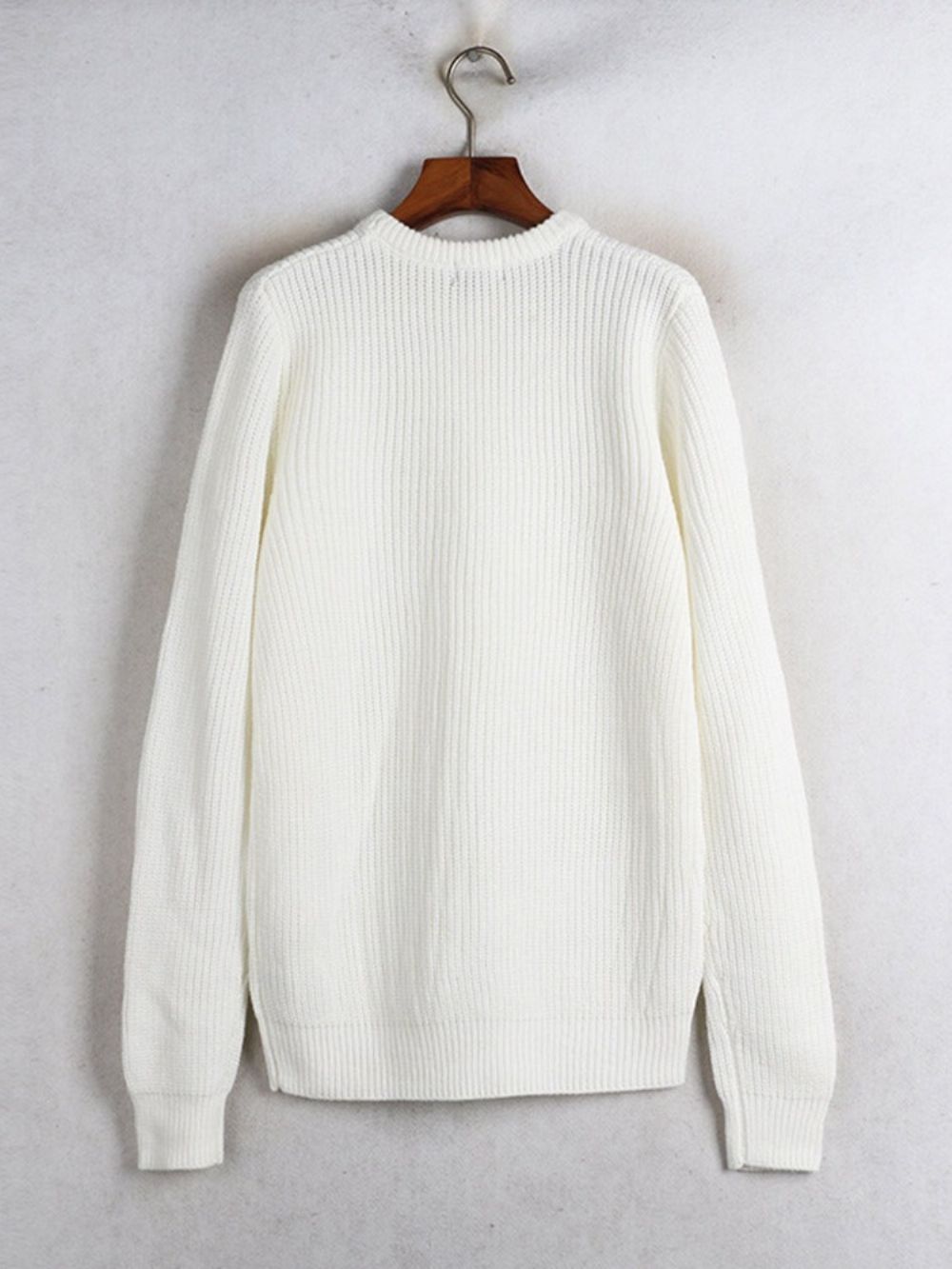 Effen Standaard Casual Herensweater Met Ronde Hals