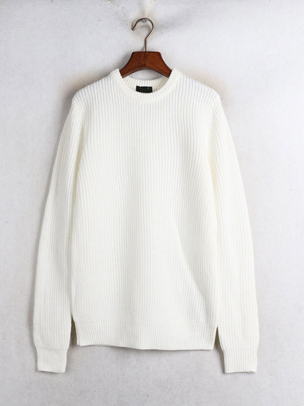 Effen Standaard Casual Herensweater Met Ronde Hals