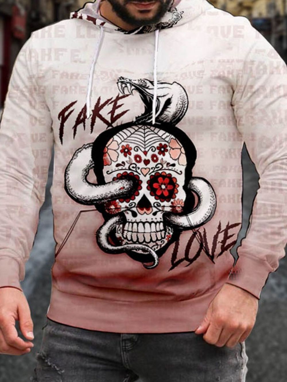 Print Pullover Lente Casual Hoodies