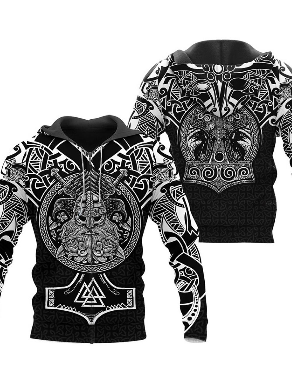 Printvest Hooded Zipper Hoodies Heren