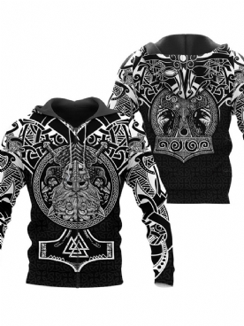 Printvest Hooded Zipper Hoodies Heren