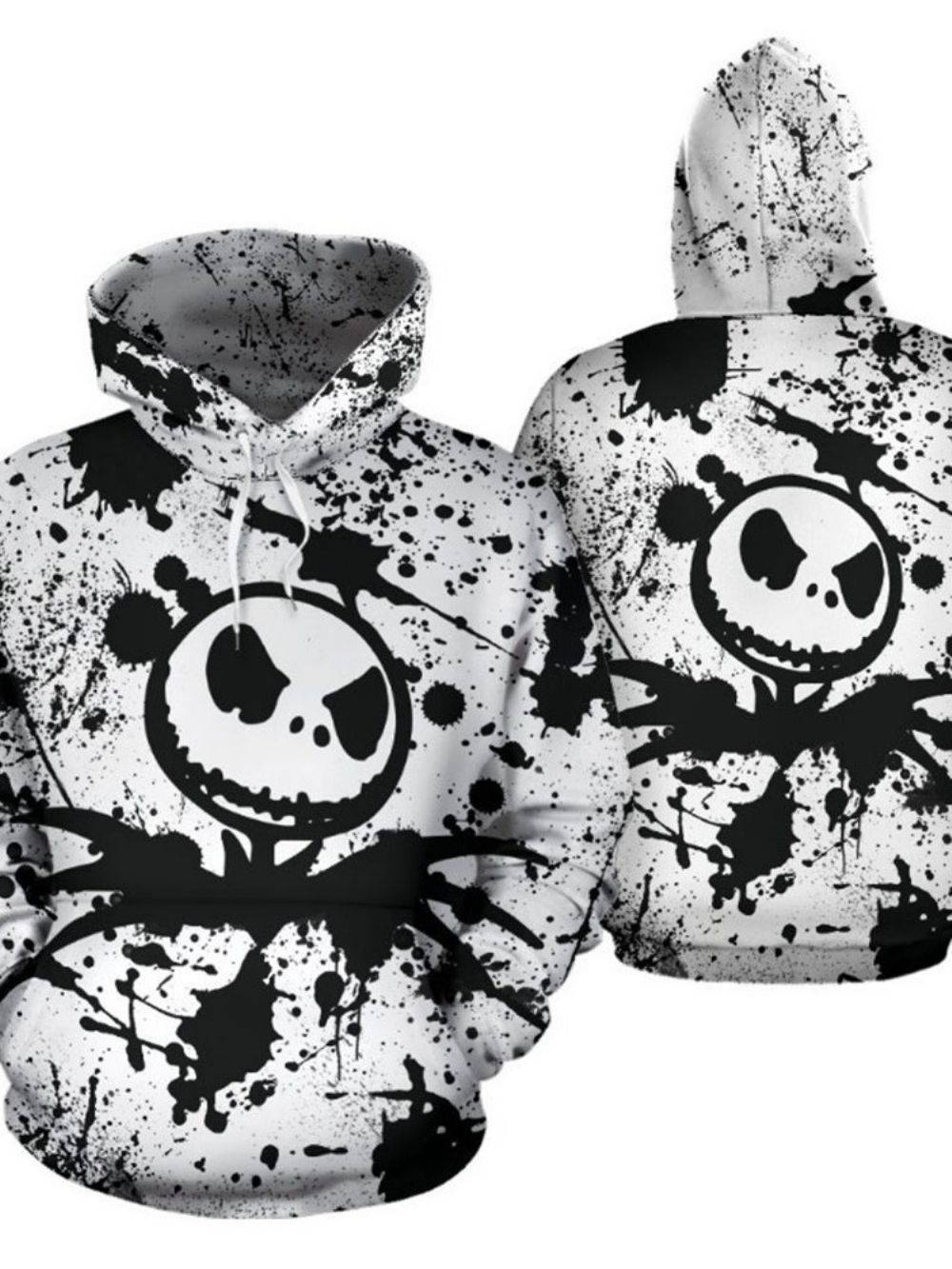 Pullover Skull Print Lente Casual Hoodies