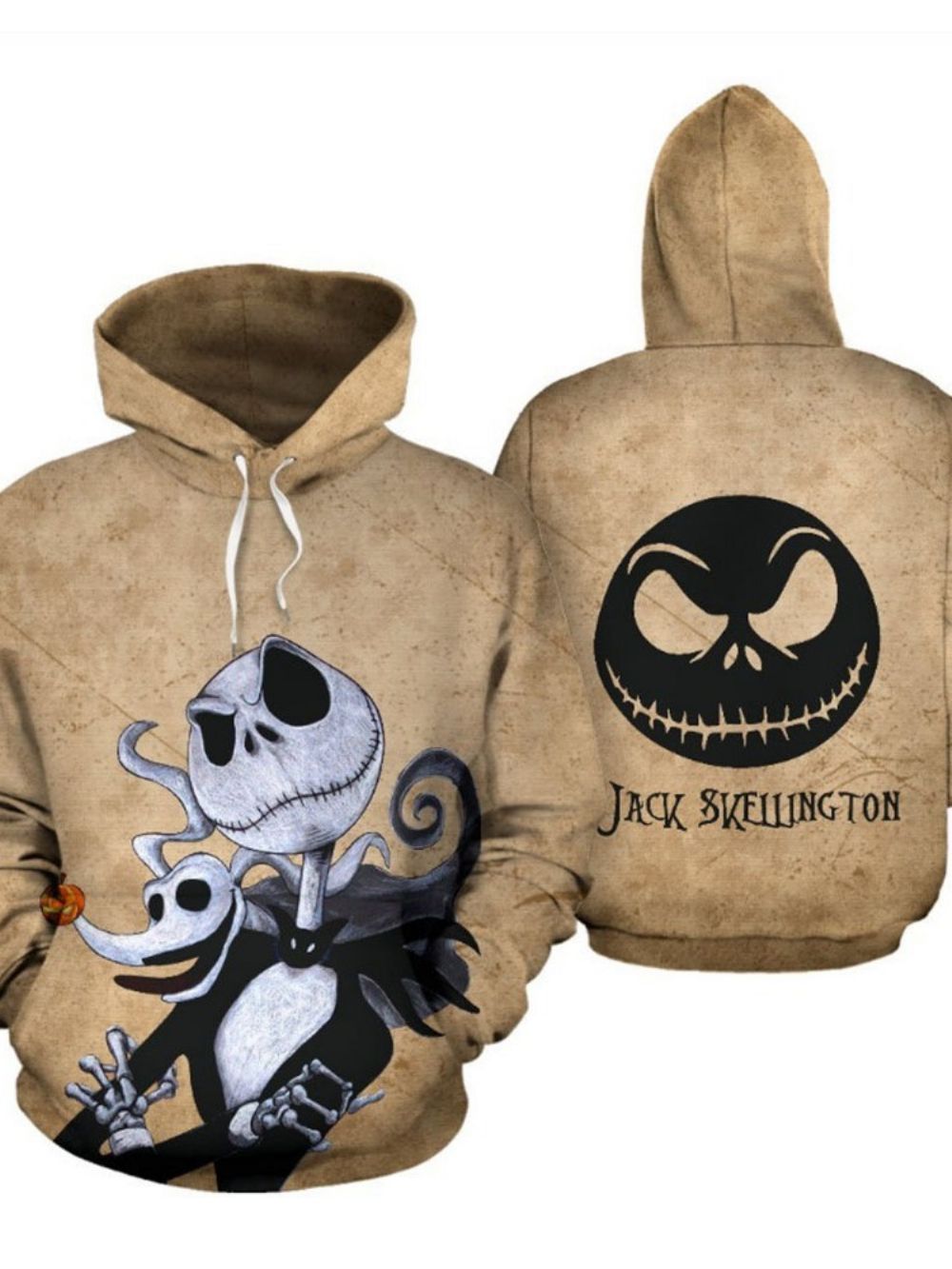 Pullover Skull Print Lente Casual Hoodies