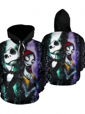 Pullover Skull Print Lente Casual Hoodies