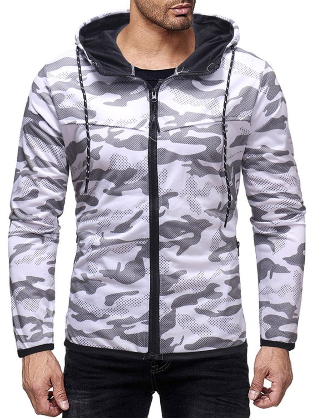 Trekkoord Camouflage Vest Hooded Slim Hoodies