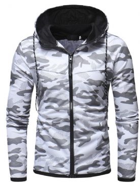 Trekkoord Camouflage Vest Hooded Slim Hoodies