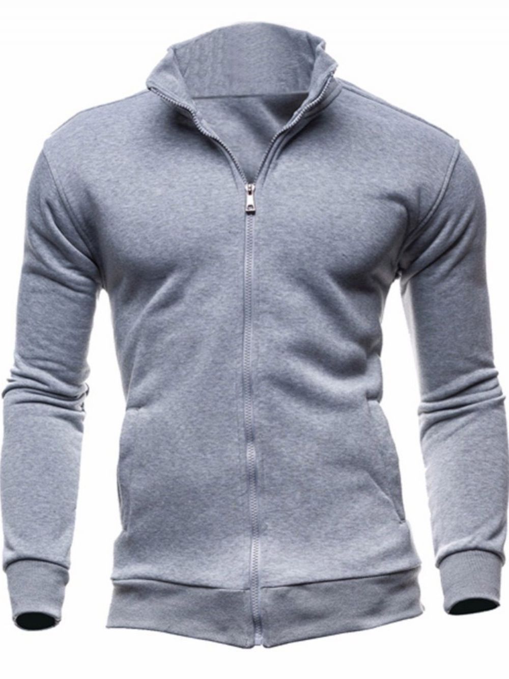 Vest Effen Casual Hoodies Heren Met Rits