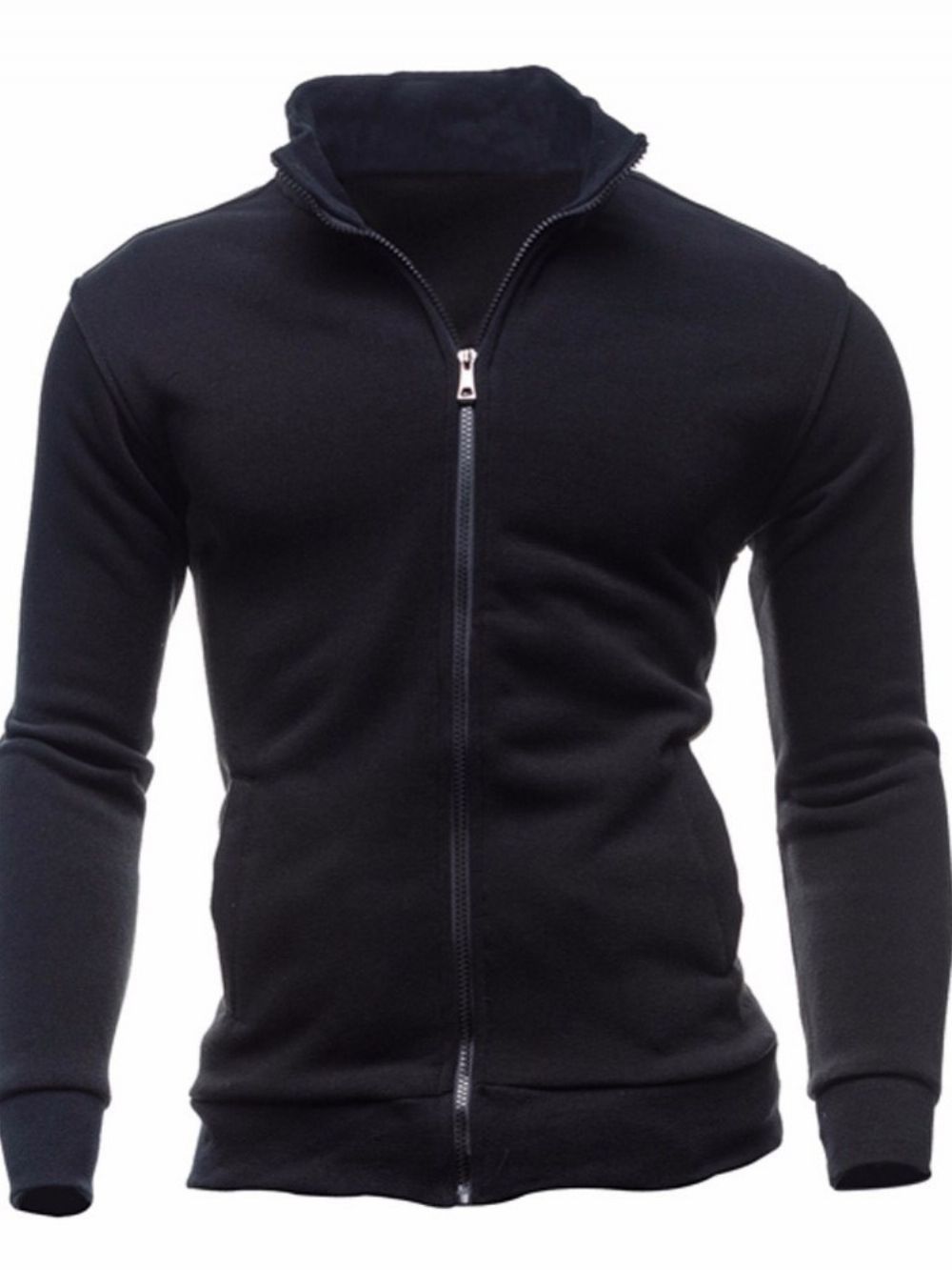 Vest Effen Casual Hoodies Heren Met Rits