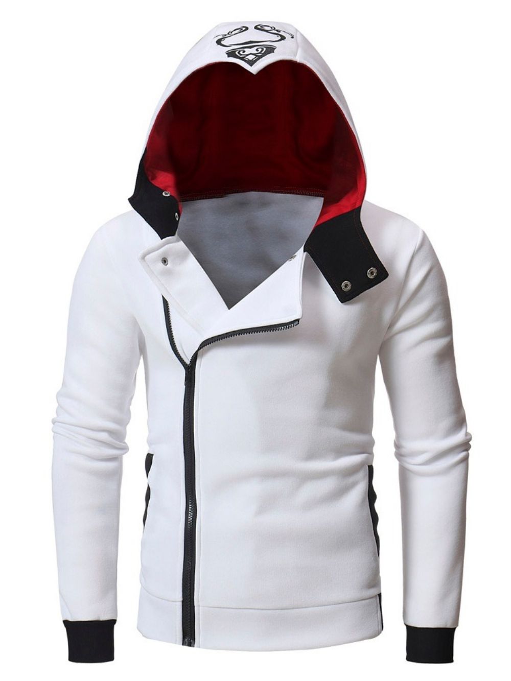 Vest Rits Kleurblok Hooded Herenmode Hoodies