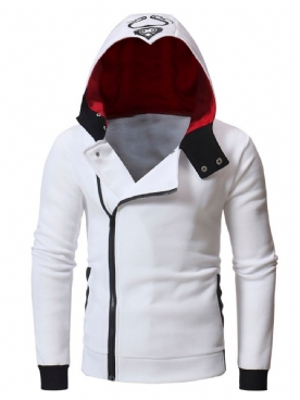 Vest Rits Kleurblok Hooded Herenmode Hoodies