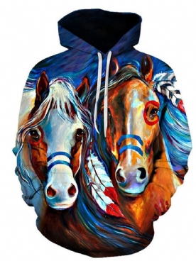 Winterhoodies Heren Met Print En Dierenprint