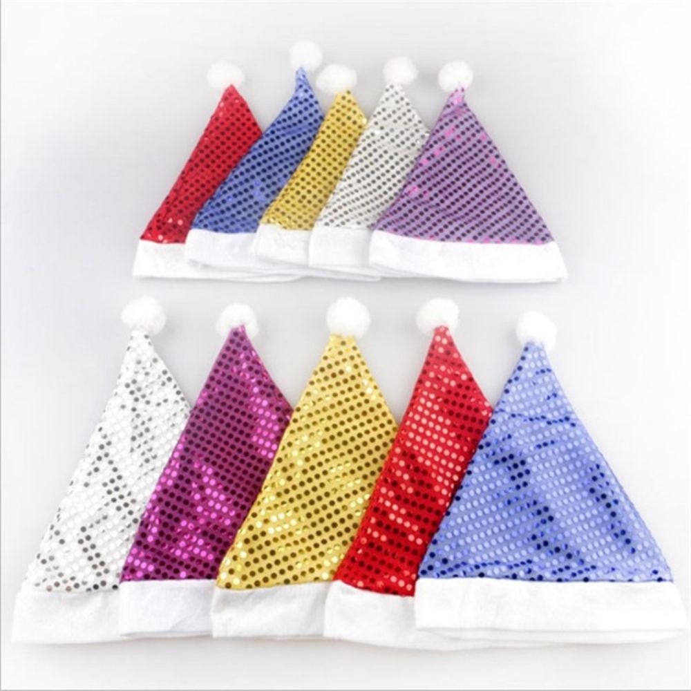 Doek Decoratie Pailletten Kerstmuts