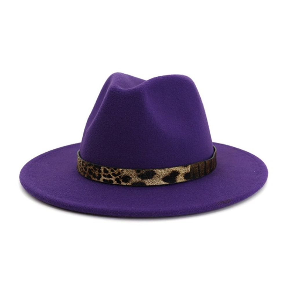 Fedora Hoed Print Luipaard Winter Hoeden