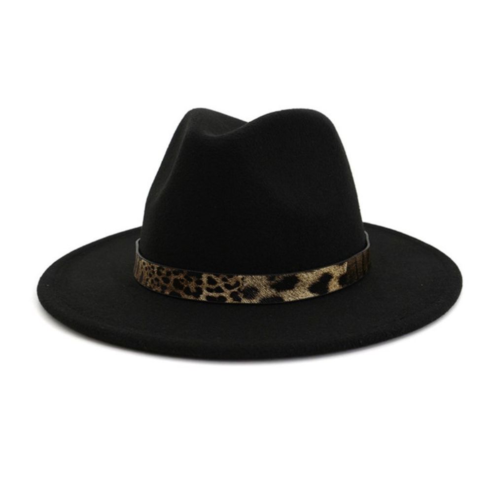 Fedora Hoed Print Luipaard Winter Hoeden