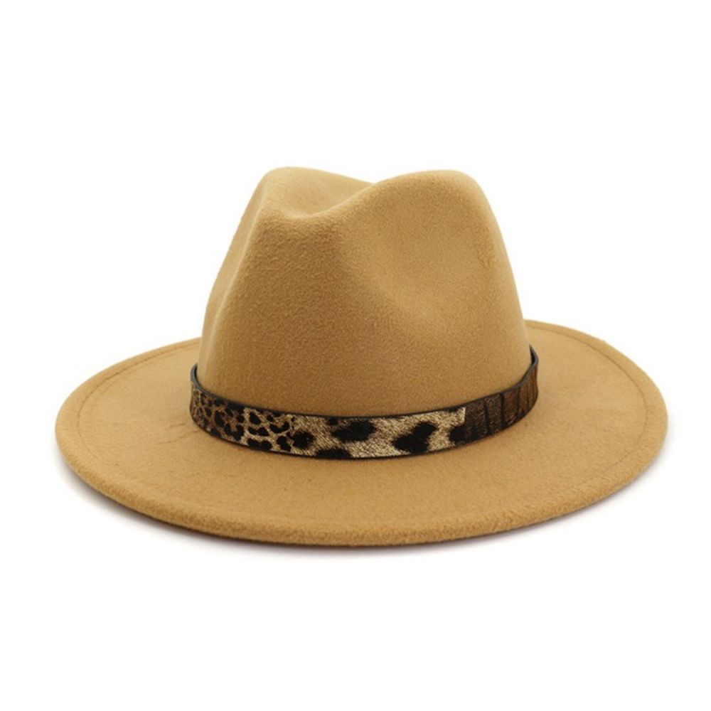 Fedora Hoed Print Luipaard Winter Hoeden