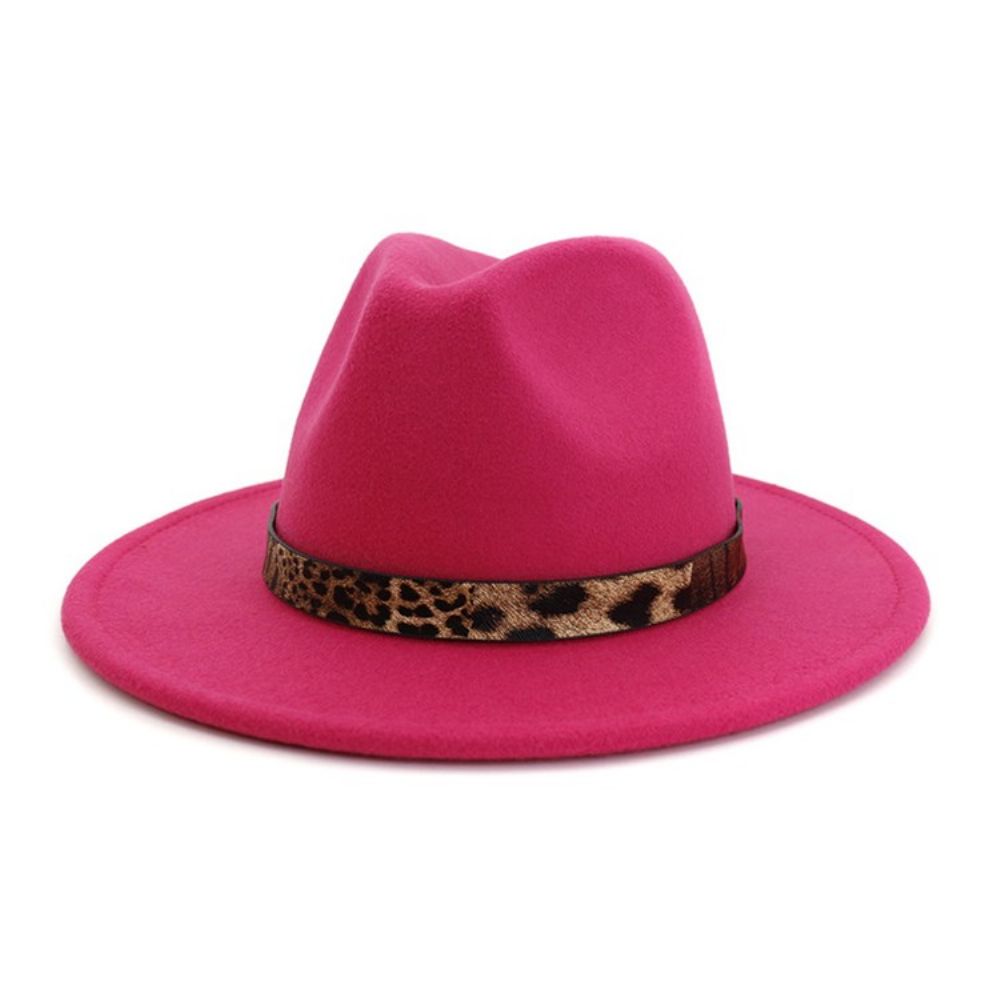 Fedora Hoed Print Luipaard Winter Hoeden