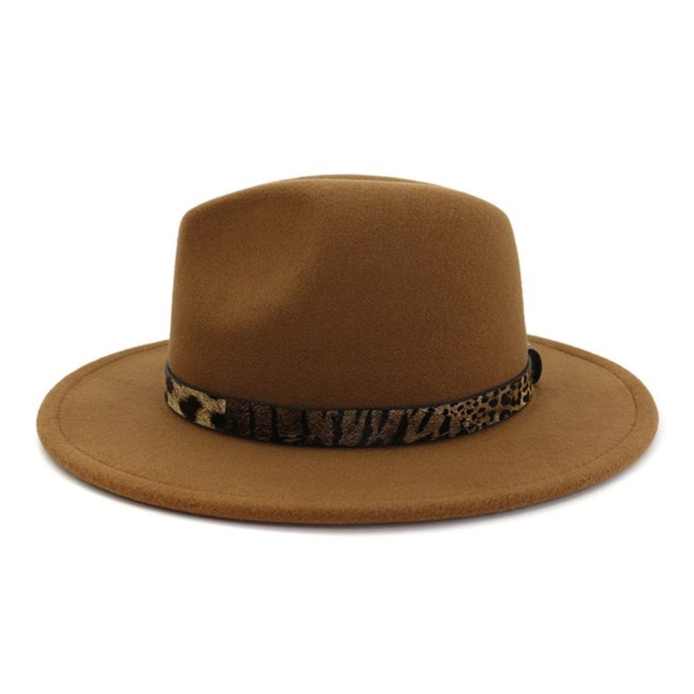 Fedora Hoed Print Luipaard Winter Hoeden