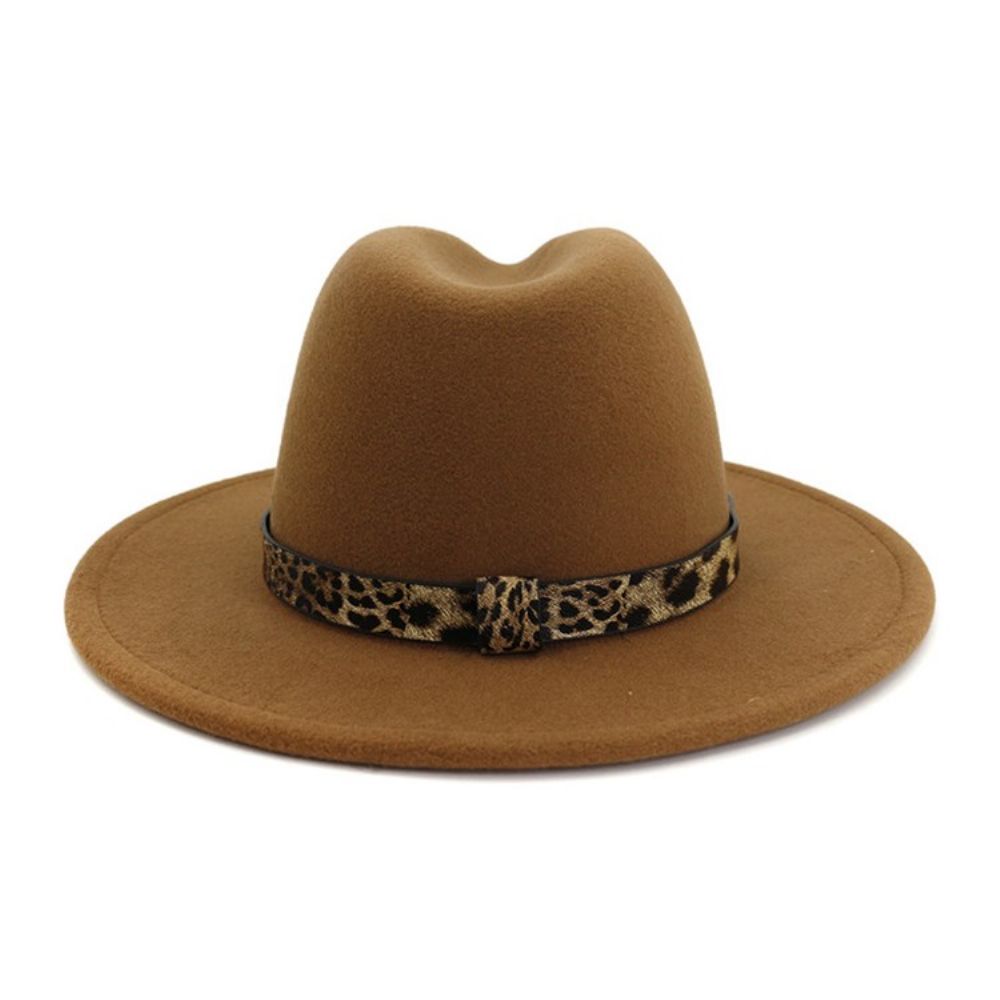 Fedora Hoed Print Luipaard Winter Hoeden