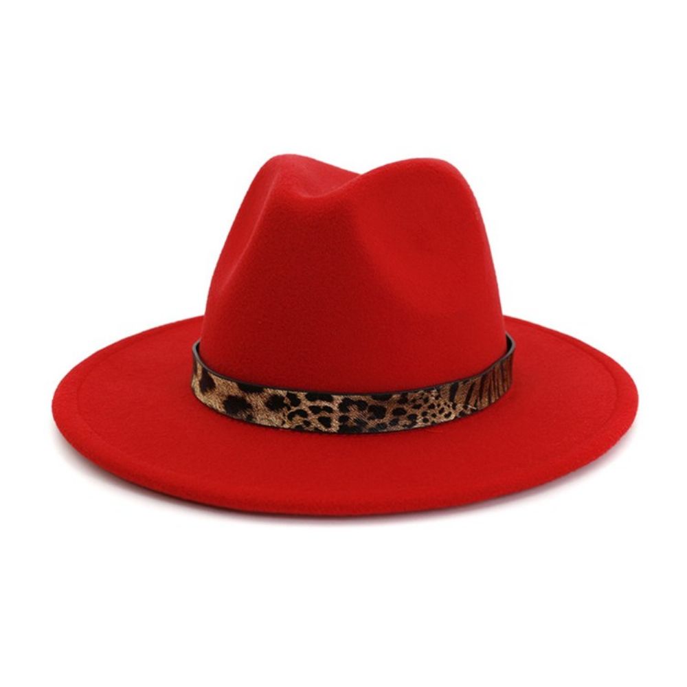 Fedora Hoed Print Luipaard Winter Hoeden