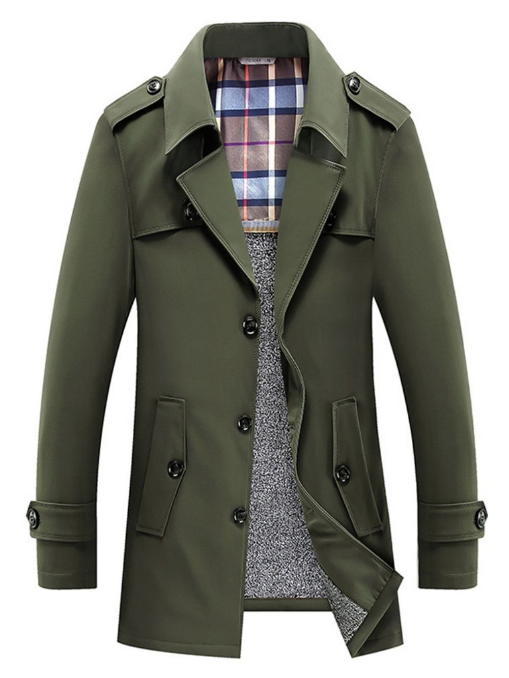 Knoop Standaard Effen Dunne Slanke Trenchcoat