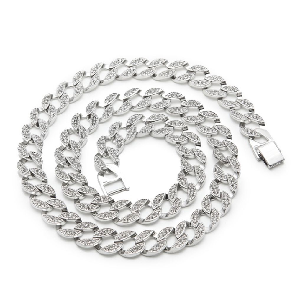 Cubaanse Link Chain-Stijl Diamante Hiphop-Ketting