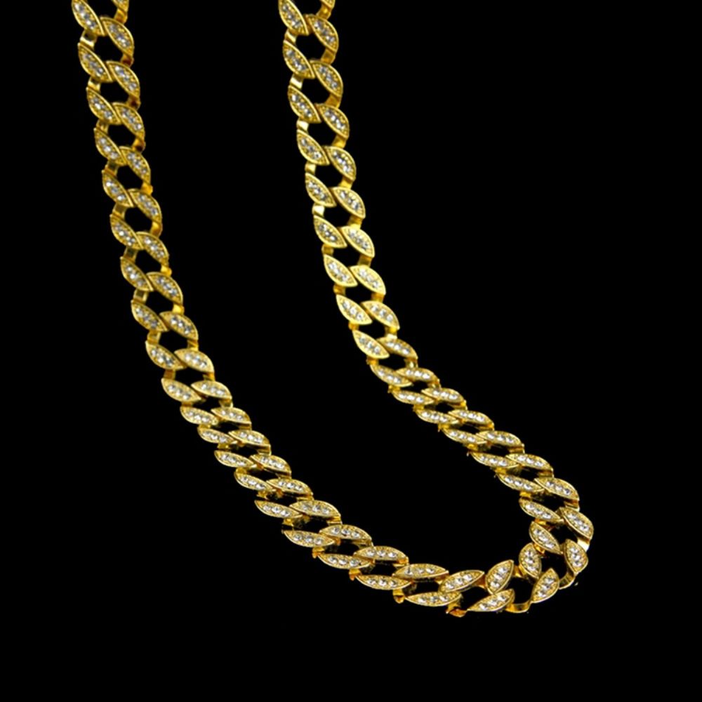 Cubaanse Link Chain-Stijl Diamante Hiphop-Ketting